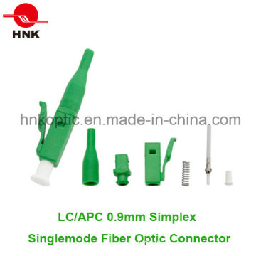 LC APC 0.9mm Simplex Singlemode Fiber Optic Connector